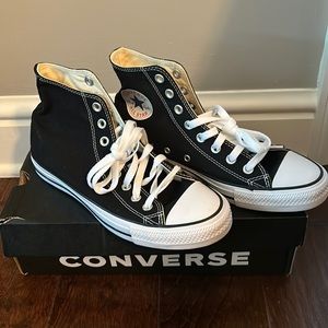 New Converse All Star High Tops Mens 7 Womens 9.  Black
